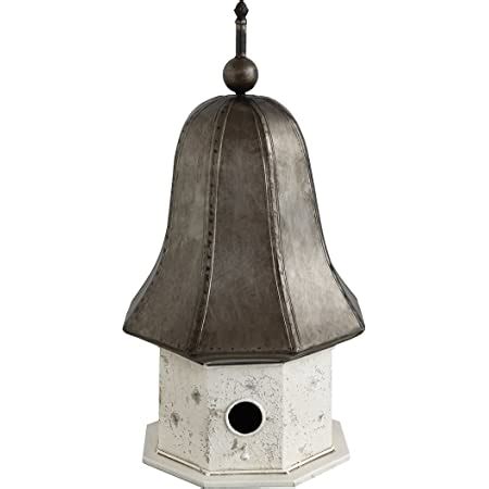 creative co op metal bird house|Metal Birdhouse on Stand, Distressed Finish, Brown, KD.